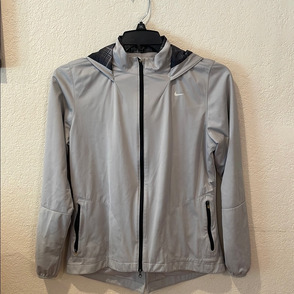 Nike Silver Hooded Windbreaker